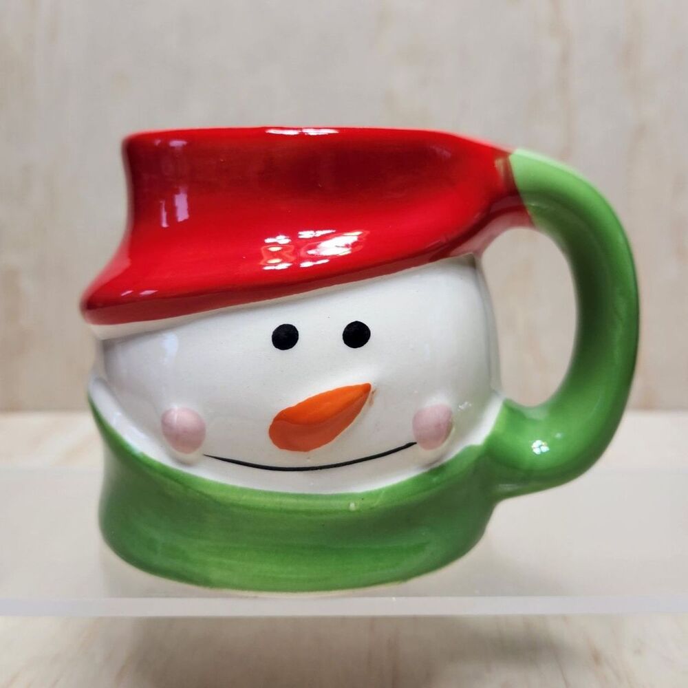 Royal Norfolk Snowman Mug Red White Green Winter Coffee Cocoa Cup